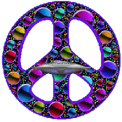 alien ship glass planets peace sign