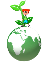 boy hugging plant on top of green earth