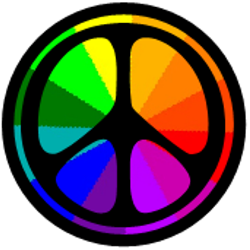 color wheel peace sign