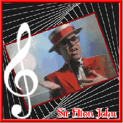 elton john, red suit, live on stage
