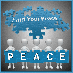 figures hold puzzle pieces spelling peace