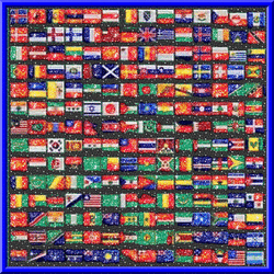 flags of the world glittered
