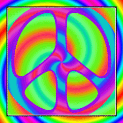 three directions of spiral spins peace sign