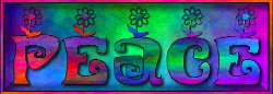 gradient letters on gradient background with flowers