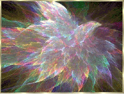 abstract iridescent dove