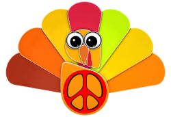paper turkey peace sign