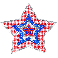 layered star in patriotic patterns