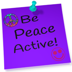 post-it with tac, be peace active