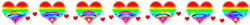 rainbow heart design divider