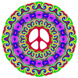 layered with patterns shaking peace sign