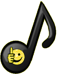 smiley giving thumbs up on black note
