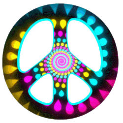 spiral drops peace sign