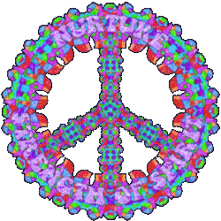 colorful abstract peace symbol design