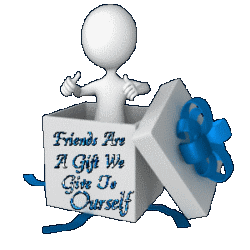 figure in gift box of friendship