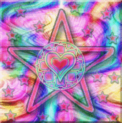 pastel swirls with heart centered star