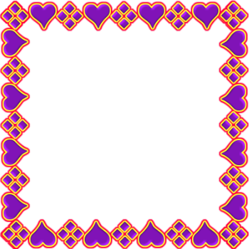 Love Heart Borders. hearts border joined by