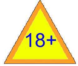 blinking yellow triangle sign, 18 and over