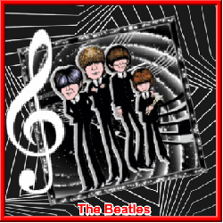 cartoon of the beatles toe tapping