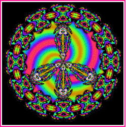 spinning rainbow colors, pattern colors peace sign