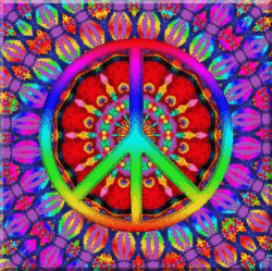 kaleidoscope peace sign design