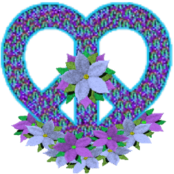 blue lavender flowers accent peace love symbol