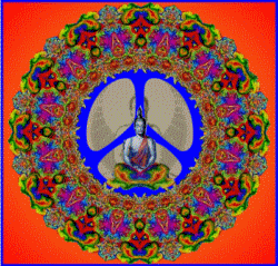 peace sign with buddha