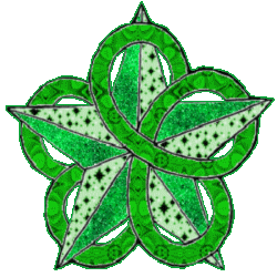 green celtic designed star