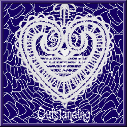 crochet music heart over moving lace