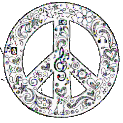 delicate peace love designs on peace sign
