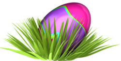 colorful easter egg in grass
