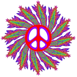 wiggling peace symbol