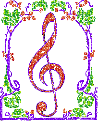 Autumn theme with fall colors framed treble clef