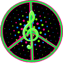 gently rockin' center animation  peace sign