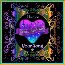 gradient heart, with banner,stars