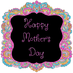 happy mothers day pastels glitter framed
