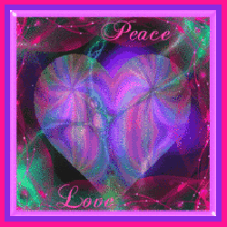 purple patterned heart with pulsating overlay