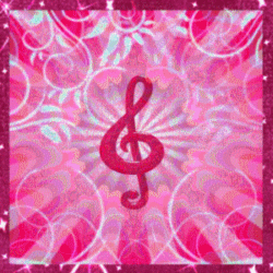 shades of pink treble clef, background, frame