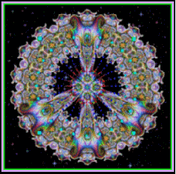 gentle flowing iridescent colors peace sign