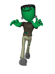 green monster walking