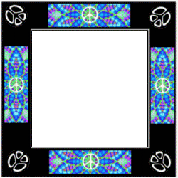 moving psychedelic strips peace frame
