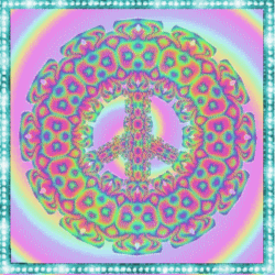 smooth swirls of pastel peace sign