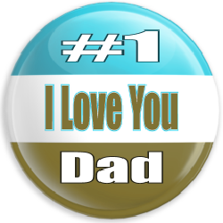 number one dad button