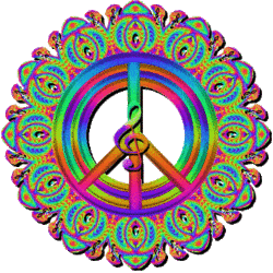 patterns of color music peace sign