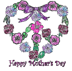 flowers peace heart, happy mothers day