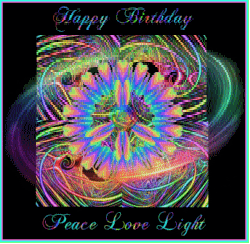 psychedelic peace sign birthday, peace, love, light
