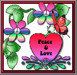 peace love vine butterfly