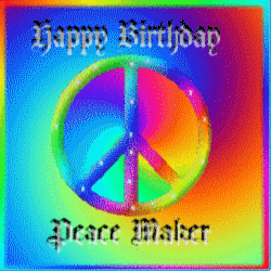 psychedelic peace sign birthday wish