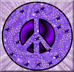 purple halloween pattern peace sign