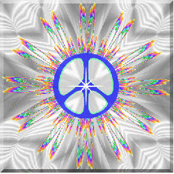 pearl essence peace sign with blue center