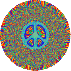 transparent pattern peace sign, rainbow animation background
